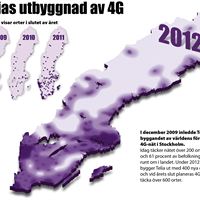 4G grafik täckning 2009-2012