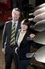 Photo shows Nigel Pulling, Chief Executive of the Yorkshire Agricultural Society and Tamara Hall, who has been awarded the Society’s Nuffield Scholarship for 2012/2013