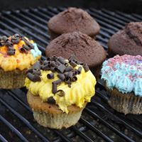 Cupcakes tilberedt på gaskuglegrillen