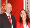 Trond Johansen y Laura Rodríguez durante la presentación del Axor 2