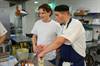 Ash Mair with Cucina Academy student Dom Turner