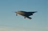 The NEURON European UCAV technology demonstrator taking off at the Dassault Aviation Istres Flight Test center (France).