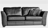 St Moritz Black Leather 3 Seater Sofa