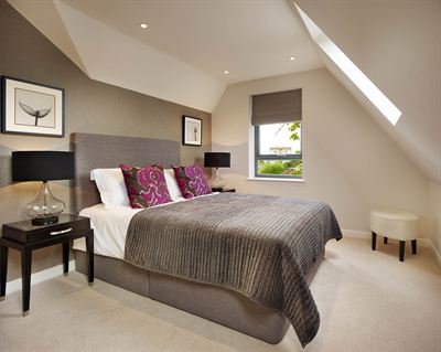 The stunning master suite in the showhome at The Rise SE19 by Astral Homes