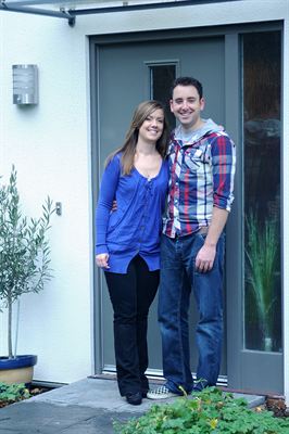 Sarah and Nick in their new home at Graylingwell Park in Chichester For information call Affinity Sutton on 0300 100 0303 or visit www affinitysutton com
