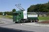 Scania truck with a pantograph on the roof