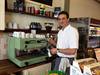 Ivan Pendaroski of Fresh with his green Gaggia