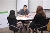 CVR participants practice their interviewing skills with onsite Veterans