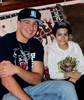 (L-R) Corey Lerche, 17 of St. Joseph Regional High School with his friend Sean DePatto, 9 who died in February after his battle with leukemia