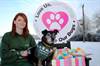 Jerry Green kennel assistant Leanne Sutherland with Odie, a male Staffordshire terrier cross