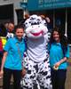 Amoolia the cow with the Cool Milk team