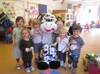 Children at Patacake Day nursery were visited by Amoolia the Cool Milk cow after winning a competition during Healthy Body, Happy Me week.