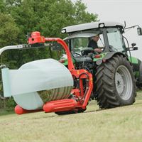 Round bale wrapper
