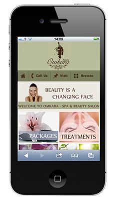 Omkara Beauty Mobile Website