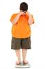 Obese child onscale