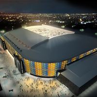 Friends Arena gulblå
