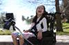 Hannah, Tobii user and I-Series beta tester