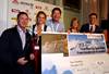 Presentation of teh cheque to Fiona Young at Disability Snowsport UK