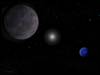 An artist’s conception of the planetary system around HD10180.