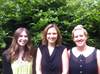 Photo Caption: Dr Liz Kirk (centre) with her new research assistants Emily Stears (left) and Lisa Wheatley (right)