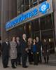 Independence Blue Cross president and CEO Daniel J. Hilferty unveils the company’s new building signage 