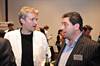 Jon Palethorpe, commercial director at Sapa Building System talks to a guest