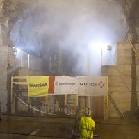 Tunnelborrmaskinen Åsa bryter igenom