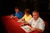 Judges L to R Evan Lunde, Rita Held , Chef Michael Gilligan