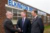James Kelly with Brett Barton (Cranfield) and John McDonald (Prime)