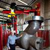 Alan Robinson with 24-inch Severn Glocon valve