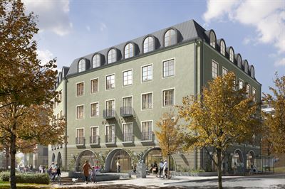 Datorgenererad bild av huvudentrén.