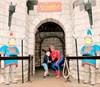 Finlay Taylor with Spiderman at LEGOLAND
