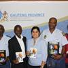 Director of Public Affairs of Church of Scientology of Johannesburg Shaleen Worhnitz (center) with the Church’s Social Programs Officer and members of the Gauteng Provincial Police Social Crime Prevention Program