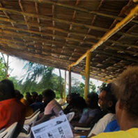 Mathew Andrews, leader of the Scientology Volunteer Ministers Goodwill Tour gave an overview of the 19 topics the group will cover in seminars to those attending the opening of the Tour in Honiara.