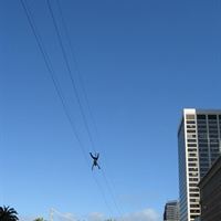 Zipping Across the Plaza