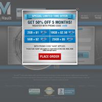 MyVault 50 % off campaign