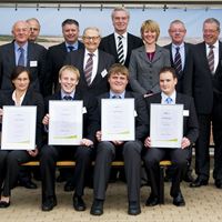 Rob with the other winners and representatives from Claas.
