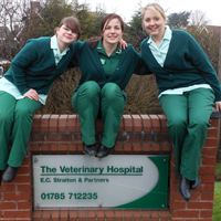 Leah, Caroline and Emma at work