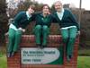 Leah, Caroline and Emma at work