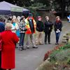 Visitors listen to student, Will Gallimore