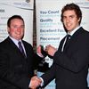 Cormac Flaherty presents Chairman's Cup to Niall Morrow