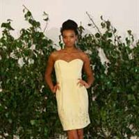 Canary strapless linen dress 