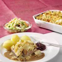 Kålpudding av färsplattor från Lithells