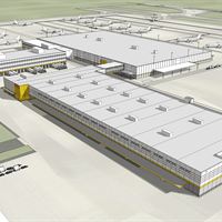 DHL Express Americas announced today a $47 million expansion that will result in a new 193,000 square-foot sort facility (building in forefront) and will create approximately 280 new jobs over the next 12 months. 