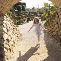 Alice in Brodsworth's gardens