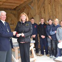 Rotary cheque to York Minster apprentices