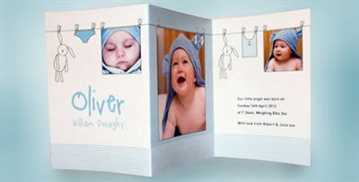 Cristening invitations tri fold
