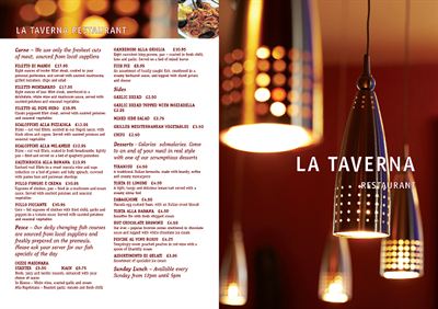restaurant menu design & menu printing