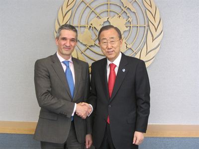 Christoph Frei, Secretary General of WEC and Ban Ki-moon, Secretary General UN