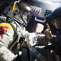 Felix Baumgartner testar kapseln